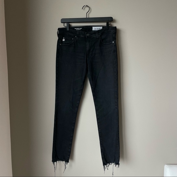 Adriano Goldschmied AG Legging Super Skinny Raw Ankle Jeans Sz 29R - Picture 2 of 9